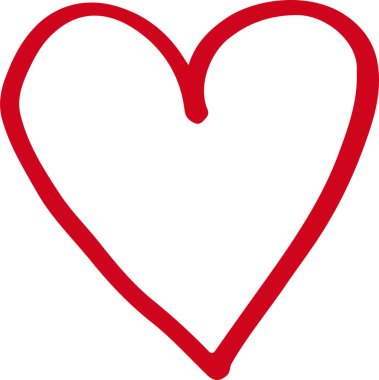 El çizimi kalp işareti tasarımı