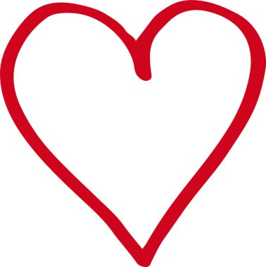 El çizimi kalp işareti tasarımı