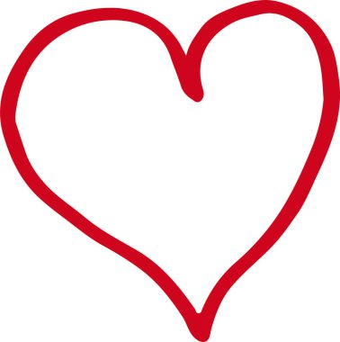 El çizimi kalp işareti tasarımı