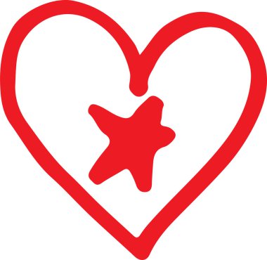 El çizimi kalp işareti tasarımı