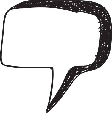 El çizimi balon konuşma simgesi