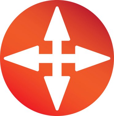 Ok simgesi işareti, basit vektör tasarımı