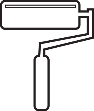 boya silindiri simgesi, basit vektör tasarımı