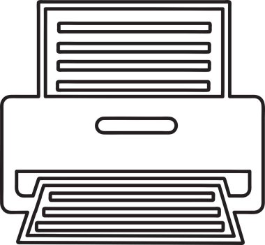 Yazıcı Simgesi, basit vektör tasarımı