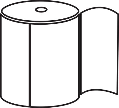 Tuvalet Kağıdı Simgesi, basit vektör tasarımı