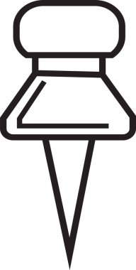 Pin simgesine bas, basit vektör tasarımı