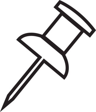 Pin simgesine bas, basit vektör tasarımı