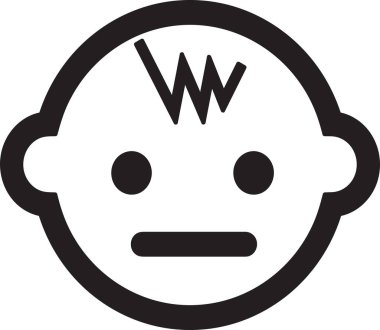 bebek emoji simgesi, basit vektör tasarımı