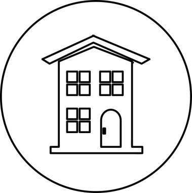 Kır evi simgesi, basit vektör tasarımı