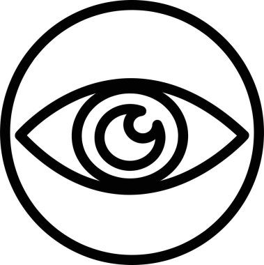 Göz simgesi, basit vektör tasarımı