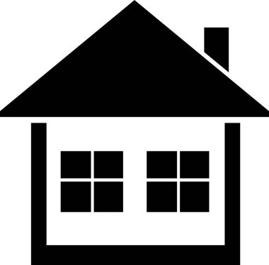 ev simgesi işareti, basit vektör tasarımı