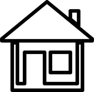 ev simgesi işareti, basit vektör tasarımı