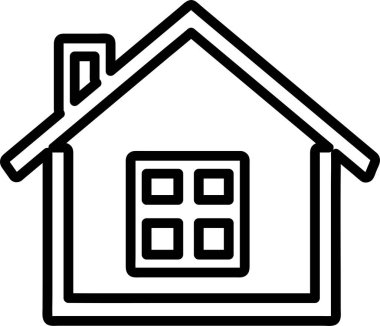 ev simgesi işareti, basit vektör tasarımı