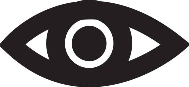 Göz simgesi, basit vektör tasarımı