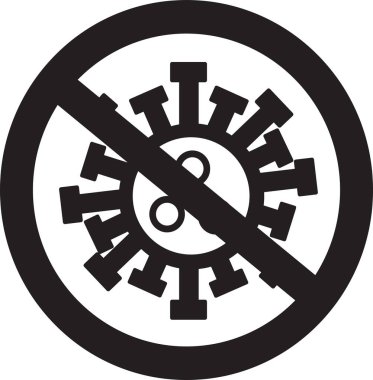 mikrop simgesi, covid19 ve coronavirus konsepti