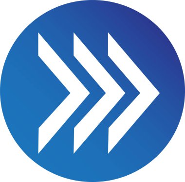 Ok işareti simgesi, basit vektör tasarımı