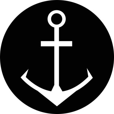 Çapa simgesi, basit vektör tasarımı