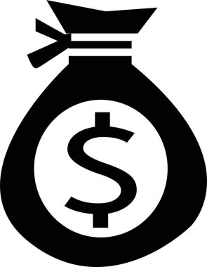 Para simgesi, basit vektör tasarımı