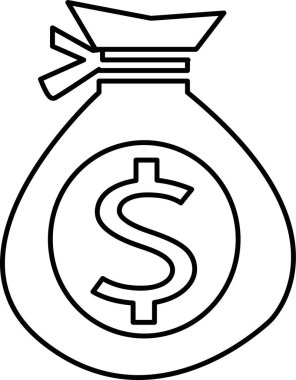 Para simgesi, basit vektör tasarımı