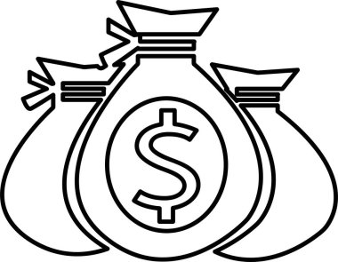 Para simgesi, basit vektör tasarımı