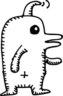 Çizgi film sevimli canavarlar çizimi 