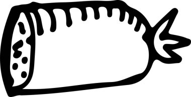 Gıda Çizimi simgesi, basit vektör tasarımı