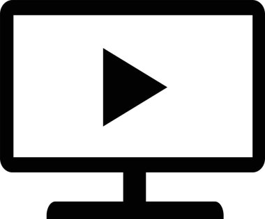 TV simgesi illüstrasyonu, basit vektör tasarımı