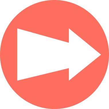 Ok işareti simgesi, basit vektör tasarımı