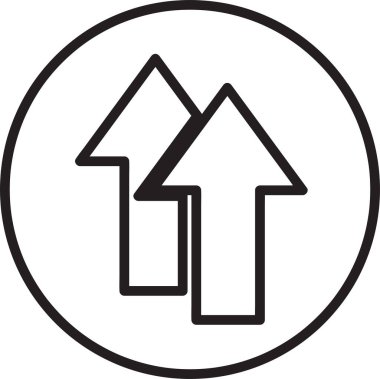 Ok işareti simgesi, basit vektör tasarımı