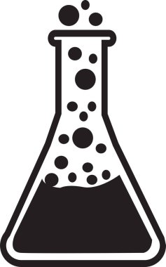 Test tübü simgesi, vektör illüstrasyonu