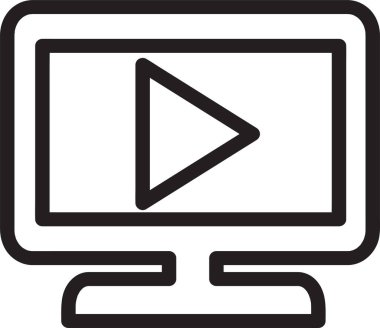 TV simgesi işareti, basit vektör tasarımı