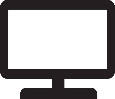 TV simgesi işareti, basit vektör tasarımı