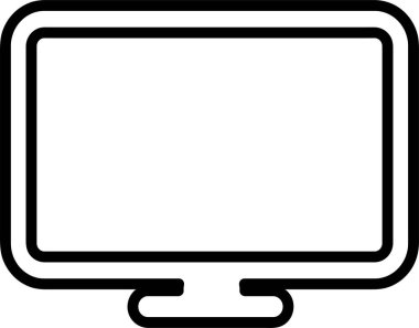 TV simgesi işareti, basit vektör tasarımı