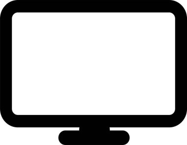 TV simgesi işareti, basit vektör tasarımı