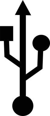 usb sembol simgesi, basit vektör tasarımı
