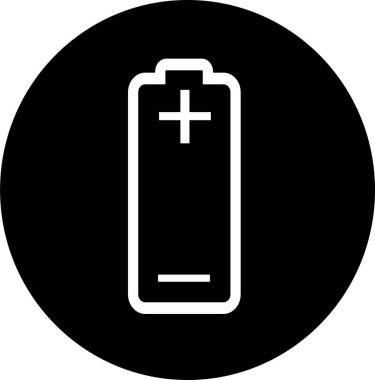 pil simgesi işareti, basit vektör tasarımı