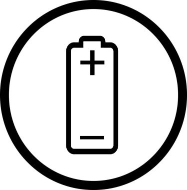 pil simgesi işareti, basit vektör tasarımı