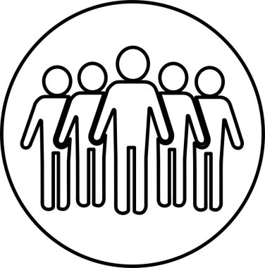 Bir grup insan, vektör simgesi tasarımı