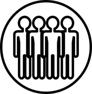 Bir grup insan, vektör simgesi tasarımı