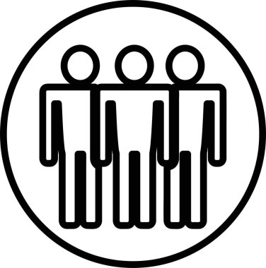 Bir grup insan, vektör simgesi tasarımı