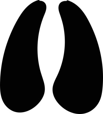 Hayvan ayak izi, basit vektör simgesi