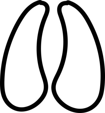 Hayvan ayak izi, basit vektör simgesi