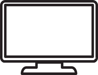 monitör simgesi, basit tasarım vektörü