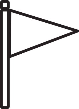 Bayrak simgesi, basit vektör tasarımı