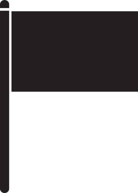 Bayrak simgesi, basit vektör tasarımı