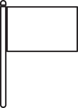 Bayrak simgesi, basit vektör tasarımı