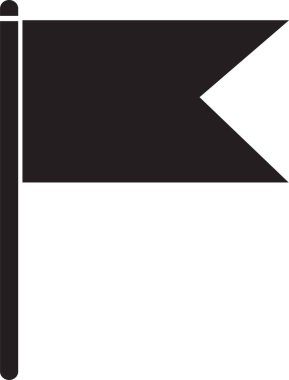 Bayrak simgesi, basit vektör tasarımı