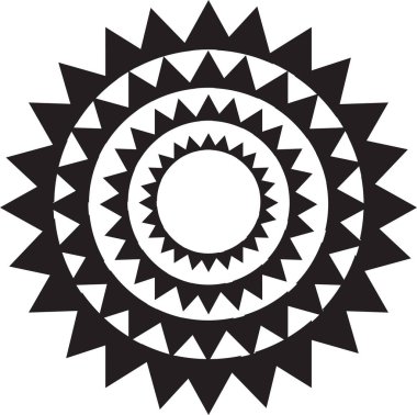 Güneş simgesi, basit vektör tasarımı