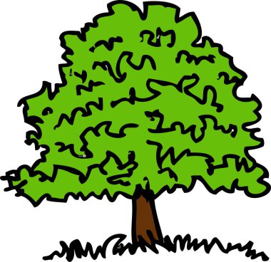 Yaprak simgesi tasarımı olan ağaçlar