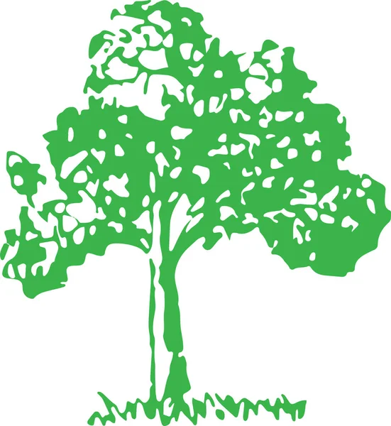 Bomen Met Bladeren Pictogram Ontwerp — Stockvector